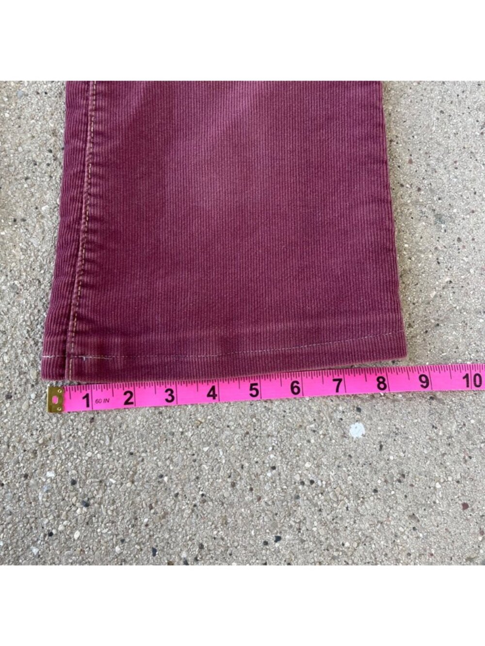 Vintage Abercrombie Rose Pink Corduroy Pants Stretch Women's 0 Low Rise Bootcut - Picture 9 of 11